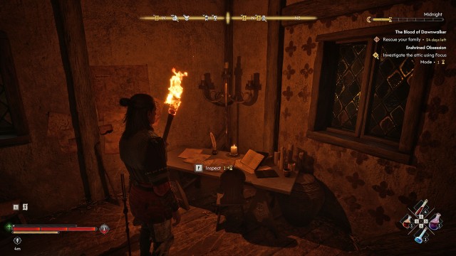 Investigate the attic using Focus Mode