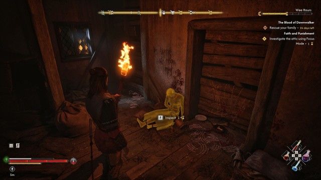 Investigate the attic using Focus Mode