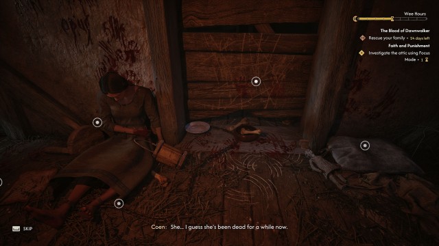 Investigate the attic using Focus Mode