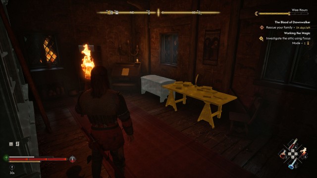 Investigate the attic using Focus Mode (1 Time Segment)