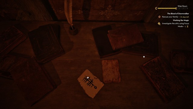 Investigate the attic using Focus Mode (1 Time Segment)