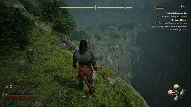 Investigate the broken bridge and its surroundings (2 Time Segments)