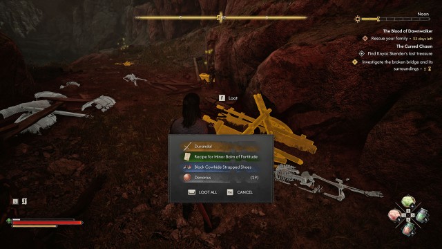 Investigate the broken bridge and its surroundings (2 Time Segments)
