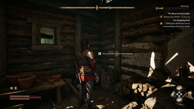 Investigate the house and its surroundings using Focus Mode
