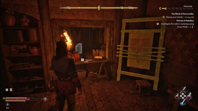 Investigate the tailor's workshop using Focus Mode (1 Time Segment)