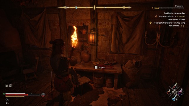 Investigate the tailor's workshop using Focus Mode (1 Time Segment)