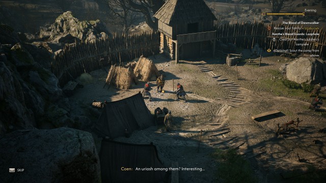 (Optional) Scout the camp from above