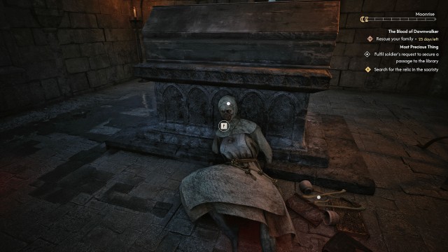 Search for the relic in the sacristy