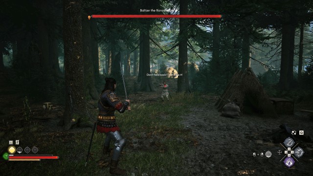 Speak to the old knight at his camp